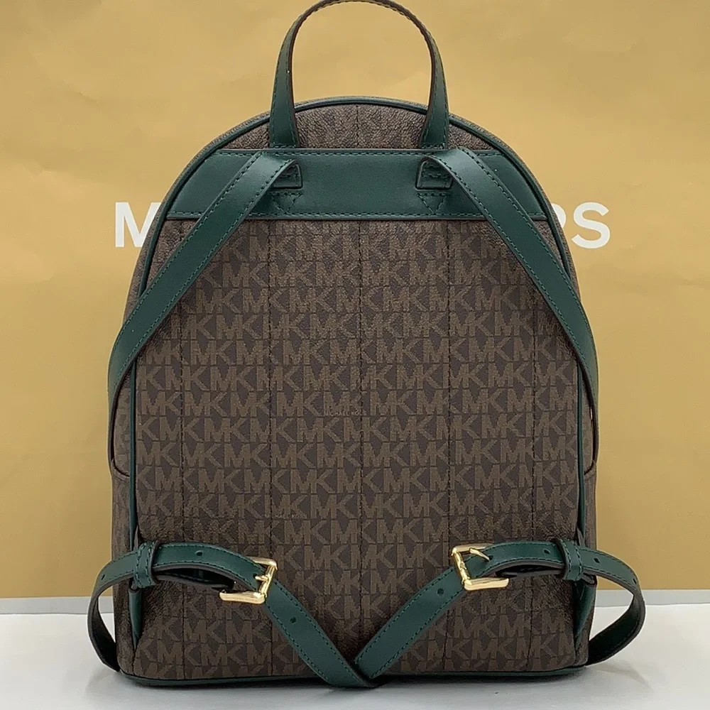 MICHAEL KORS KENLY MEDIUM BACKPACK Racing Green/ Brown signature color